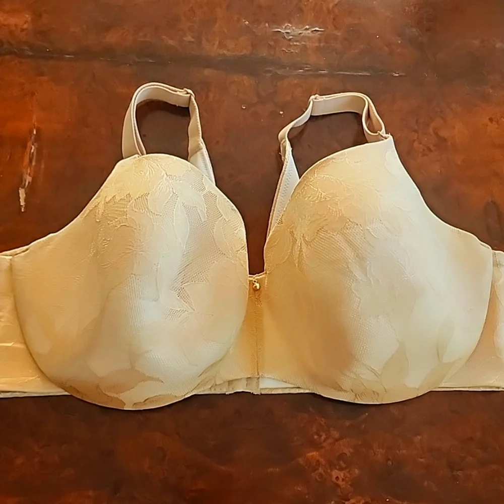 Cacique Beige Floral Lace Bra - 42DDD - Picture 1 of 7